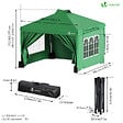 VOUNOT - Tonnelle de Jardin 3x3m POP UP installation facile avec portes et fenetres Vert - vignette