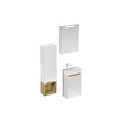 NATUREL - Naturel Ensemble de salle de bain avec lavabo comprenant robinet de lavabo, bec et siphon Naturel Stilla blanc brillant (KSETSTILLA020) - vignette