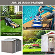 OUTSUNNY - Abri de jardin - remise pour outils - cabanon double porte coulissante - fondation incluse - dim. 277L x 191l x 192H cm - tôle d'acier ondulée grise - vignette