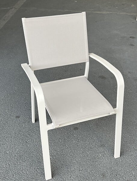 MODE DE VIE - Fauteuil empilable Dallas - Aluminium - large