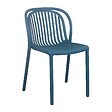 OVIALA - Chaise de terrasse bleu canard - Copenhague - vignette