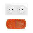 LEGRAND - Kit prise surface avec socle rétractable précablée - Blanc - vignette