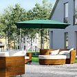 OUTSUNNY - Parasol inclinable rectangulaire métal polyester haute densité 2,94L x 1,98l x 2,55H m vert - vignette