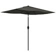 OUTSUNNY - Parasol rectangulaire inclinable de jardin avec manivelle métal polyester haute densité anti UV 50+ gris - vignette