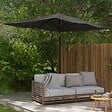 OUTSUNNY - Parasol rectangulaire inclinable de jardin avec manivelle métal polyester haute densité anti UV 50+ gris - vignette