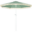 OUTSUNNY - Parasol inclinable de jardin style bohème à franges polyester haute densité vert - vignette