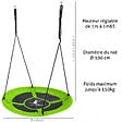 KANGUI - KANGUI Balançoire ronde nid d'oiseau rond Ø100cm - Vert - Charge 150kg maxi - vignette