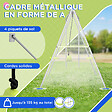 OUTSUNNY - Balançoire 2 agrès portique avec balançoire et face à face dim. 2,55L x 1,6l x 1,8H m métal époxy PE gris vert - vignette