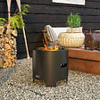OUTSUNNY - Brasero extérieur portable avec tisonnier - Ø 45 cm - acier inox métal noir - vignette