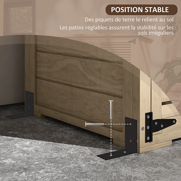 OUTSUNNY - Armoire de jardin abri de jardin 2 portes persiennes 2 étagères toit bitumé bois sapin pré-huilé - large
