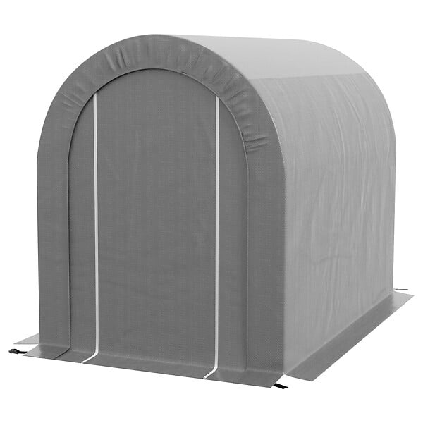 OUTSUNNY - Abri de jardin rangement extérieur dim. 239L x 159l x 190H cm - porte zippée - acier galvanisé PE gris - large