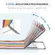 OUTSUNNY - Lot de 2 tapis de plage rembourrés - dossier inclinable 5 positions - sac transport inclus - acier polyester multicolore - vignette