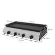 OUTSUNNY - Plancha gaz portable antiadhésive 4 brûleurs 9,6 kW surface cuisson 73L x 34l cm acier inox émaillé - vignette