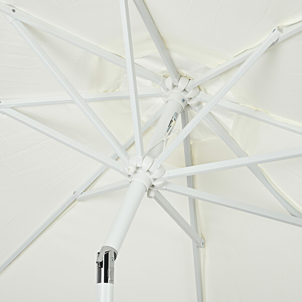 OUTSUNNY - Parasol inclinable de jardin style bohème à franges polyester haute densité crème - large
