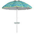 OUTSUNNY - Parasol inclinable réglable de plage protection UV50+ Ø190 cm sac et porte-gobelets inclus - vignette