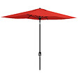 OUTSUNNY - Parasol rectangulaire inclinable de jardin avec manivelle métal polyester haute densité anti UV 50+ rouge - vignette