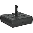 OUTSUNNY - Pied de parasol carré base de lestage dim. 49L x 49l x 36,5H cm HDPE aspect bois noir - vignette