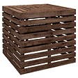 OUTSUNNY - Pied de parasol coffre de rangement table basse 3 en 1 bois de sapin - vignette