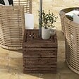 OUTSUNNY - Pied de parasol coffre de rangement table basse 3 en 1 bois de sapin - vignette
