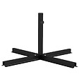 OUTSUNNY - Pied de parasol base de parasol support de parasol en croix dim. 100L x 100l x 75H cm métal époxy noir - vignette