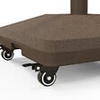 OUTSUNNY - Pied de parasol base de lestage parasol carré HDPE surface granuleuse marron - vignette