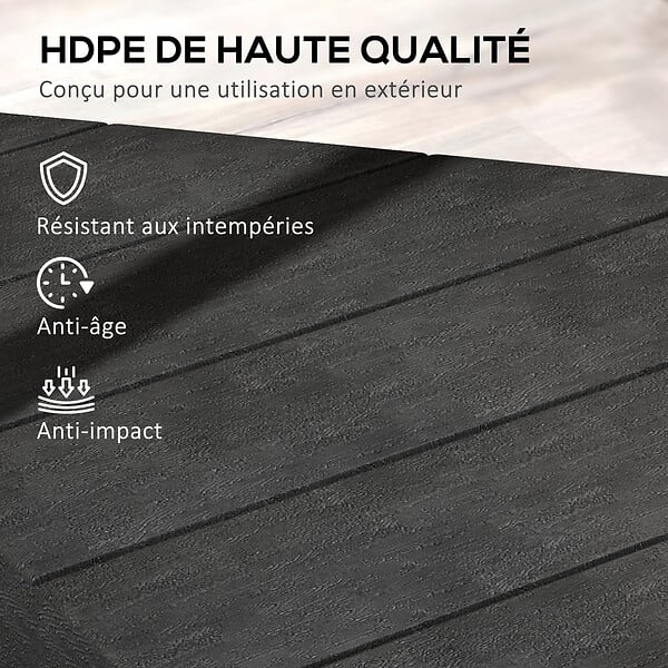 OUTSUNNY - Lot de 4 dalles de lestage parasol déporté piètement croix - à lester eau ou sable - HDPE noir - large