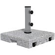 OUTSUNNY - Pied de parasol - Base de lestage en granite carré 28 Kg 2 roulettes poignée - vignette