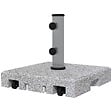 OUTSUNNY - Pied de parasol - Base de lestage en granite carré 28 Kg 2 roulettes poignée - vignette