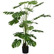 HOMCOM - Arbre artificiel plante artificielle Monstera H. 180 cm tronc branches lichen feuilles de tortue grand réalisme pot inclus - vignette