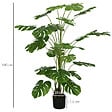 HOMCOM - Arbre artificiel plante artificielle Monstera H. 180 cm tronc branches lichen feuilles de tortue grand réalisme pot inclus - vignette