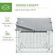 PAWHUT - Enclos poulailler chenil couvert 5,32 m² - parc grillagé dim. 2,8L x 1,9l x 1,97H m - acier galvanisé - vignette
