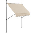 OUTSUNNY - Store banne autoportant manuel rétractable 2,5L x 1,2l x 2,1-3H m inclinaison réglable métal alu polyester sable - vignette