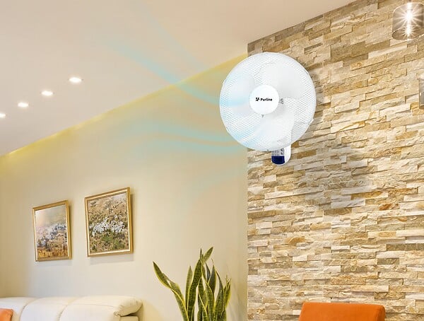 PURLINE - Ventilateur mural numérique avec commande - large