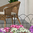 OUTSUNNY - Lot de 5 clôtures de jardin décoratives avec ornements métal noir - vignette
