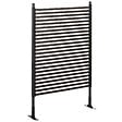 OUTSUNNY - Clôture de jardin panneau en métal revêtement PE - dim. 93L x 22l x 150H cm - marron foncé - vignette