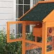 PAWHUT - Cage à oiseaux volière grande taille 2 portes trappe toit asphalte tiroir amovible bois pré-huilé - vignette