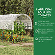 OUTSUNNY - Serre de jardin serre à tomates dim. 4L x 1,2l x 1,7H m acier thermolaqué vert PE haute densité blanc - vignette