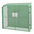 OUTSUNNY - Serre de jardin adossée serre adossée dim. 2L x 0,8l x 2H m 2 portes zippées fenêtre acier PE haute densité vert - vignette
