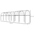 OUTSUNNY - Serre de jardin serre à tomates dim. 6L x 1,23l x 1,71H m acier thermolaqué vert PE haute densité transparent - vignette