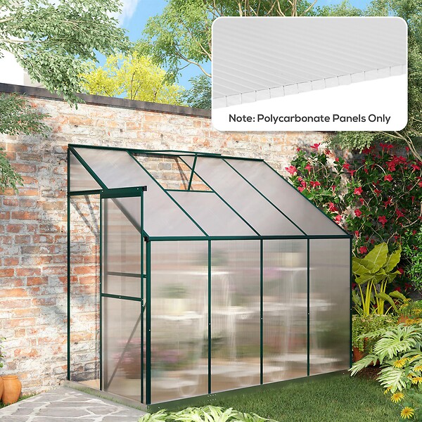 OUTSUNNY - Lot de 14 panneaux polycarbonate alvéolaire 4 mm transparent dim. 121L x 61l cm - large