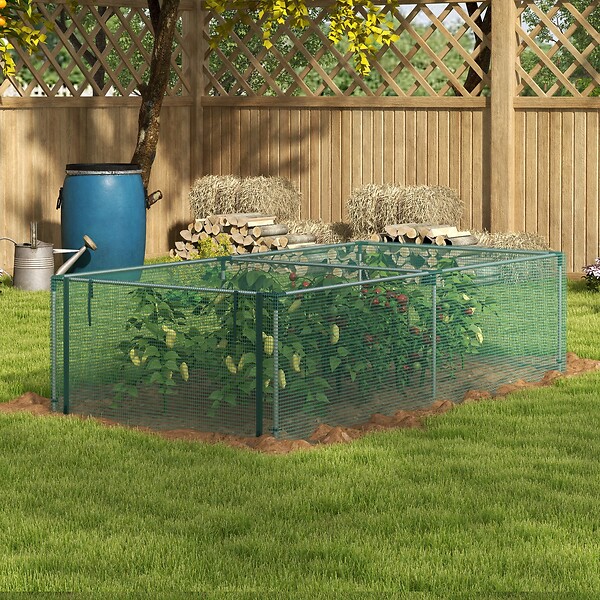 OUTSUNNY - Serre de jardin serre à tomates filet protection porte HDPE vert - large