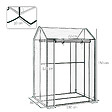OUTSUNNY - Serre de jardin 0,8 m² - 2 espaces, 2 portes enroulables - acier PE transparent - vignette