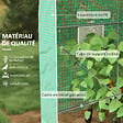 OUTSUNNY - Serre de jardin tunnel surface sol 6 m² châssis tubulaire renforcé vert - vignette