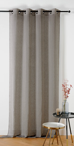 LINDER - LINDER VOILAGE CHAMBRAY LIN NATUREL & GRIS 145x240cm - large