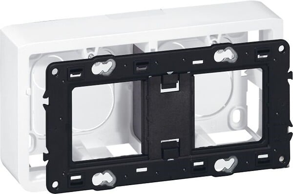 LEGRAND - Cadre Mosaic - 4 modules montage horizontal - profondeur 40mm - large