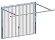 SPADONE - Porte de garage basculante blanche l.240 x H.200 cm x Ep.20 mm - vignette