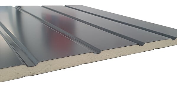 SPADONE - Porte de garage basculante grise l.240 x H.200 cm x Ep.20 mm - large