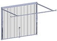 SPADONE - Porte de garage basculante grise l.240 x H.200 cm x Ep.20 mm - vignette