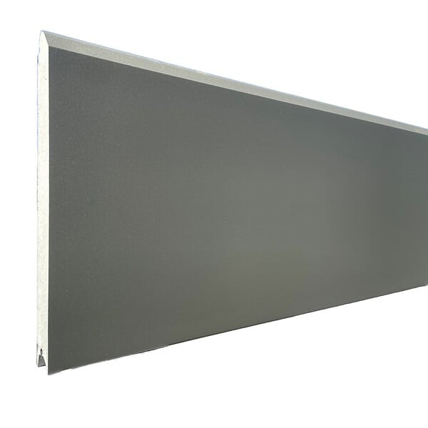 SPADONE - Porte de garage sectionnelle Gris Quartz 7039 motorisée l.240 x H.200 cm x Ep.40 mm Polygrain - large