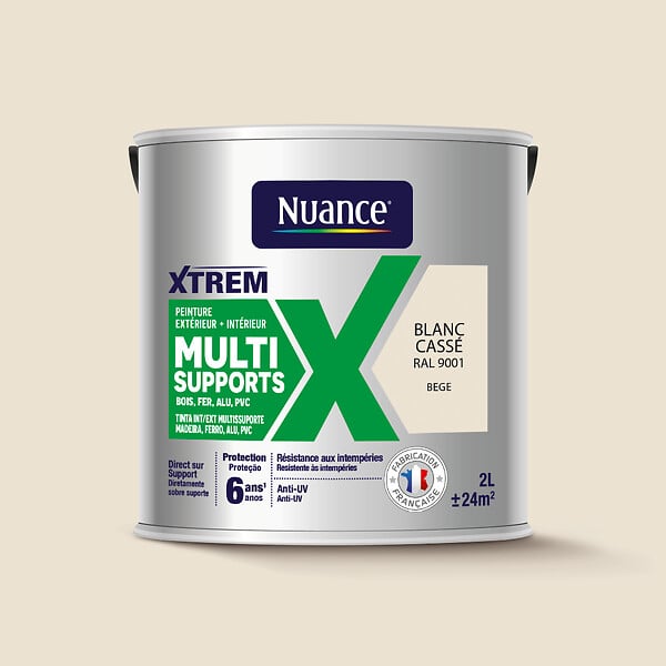 NUANCE - Peinture XTREM - Multi supports - Blanc cassé - Satin - 2L - large